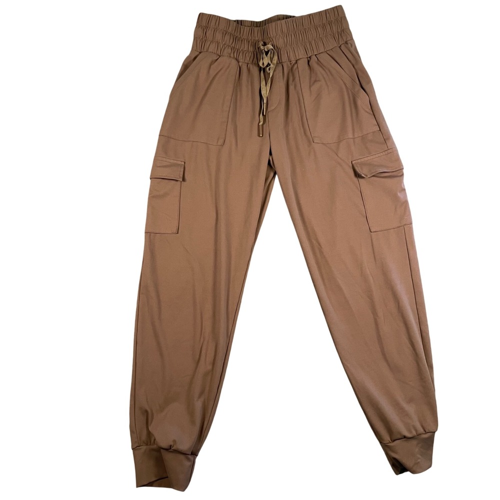 Vogo Athletica Women's Cargo Joggers Size‎ Small Brown Athleisure Athletic Yoga